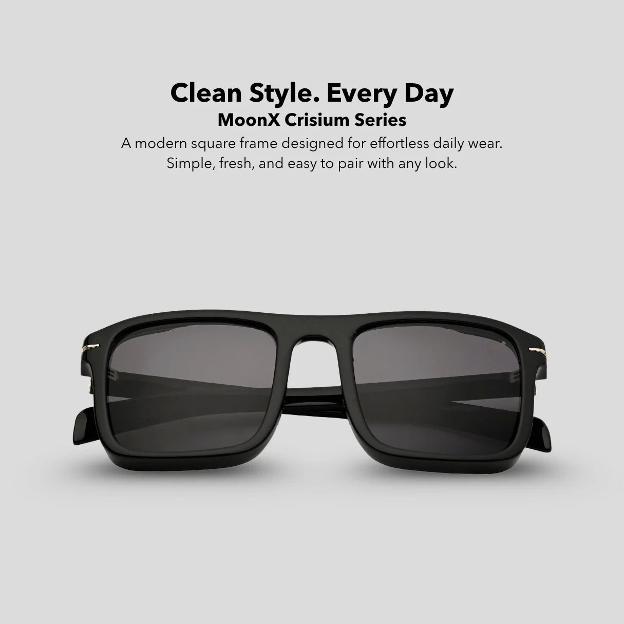 MOONX CRISIUM S1 – UV400 Trending Rectangular Sunglasses (Unisex)