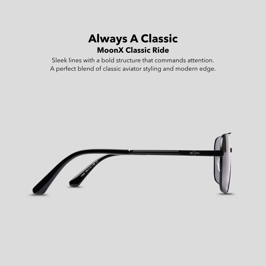 MOONX CLASSIC RIDE – Polarised & Trending Metal Sunglasses (Unisex)