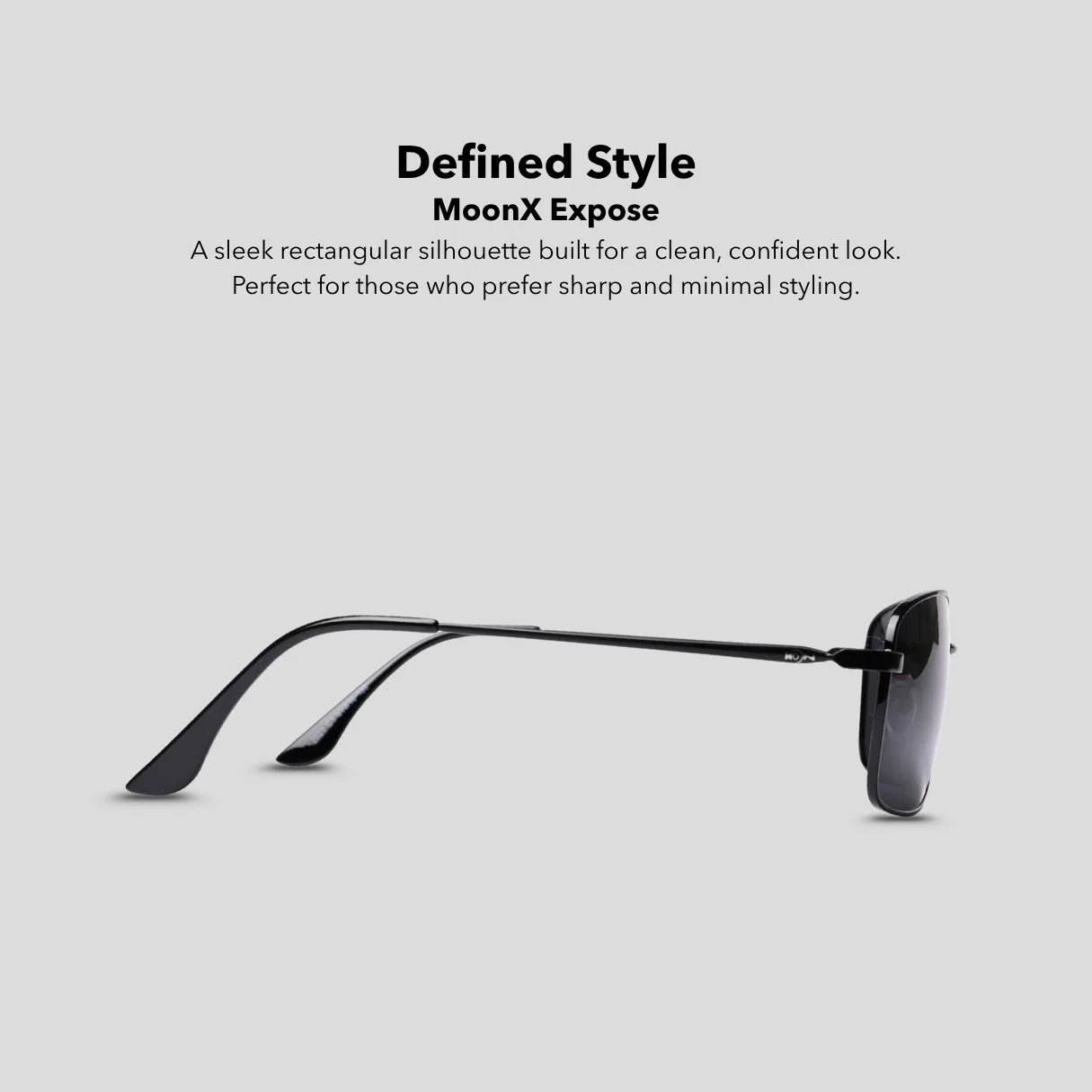 MOONX EXPOSE S1 – Polarised Metal Wrap‑Around Sunglasses (Unisex)