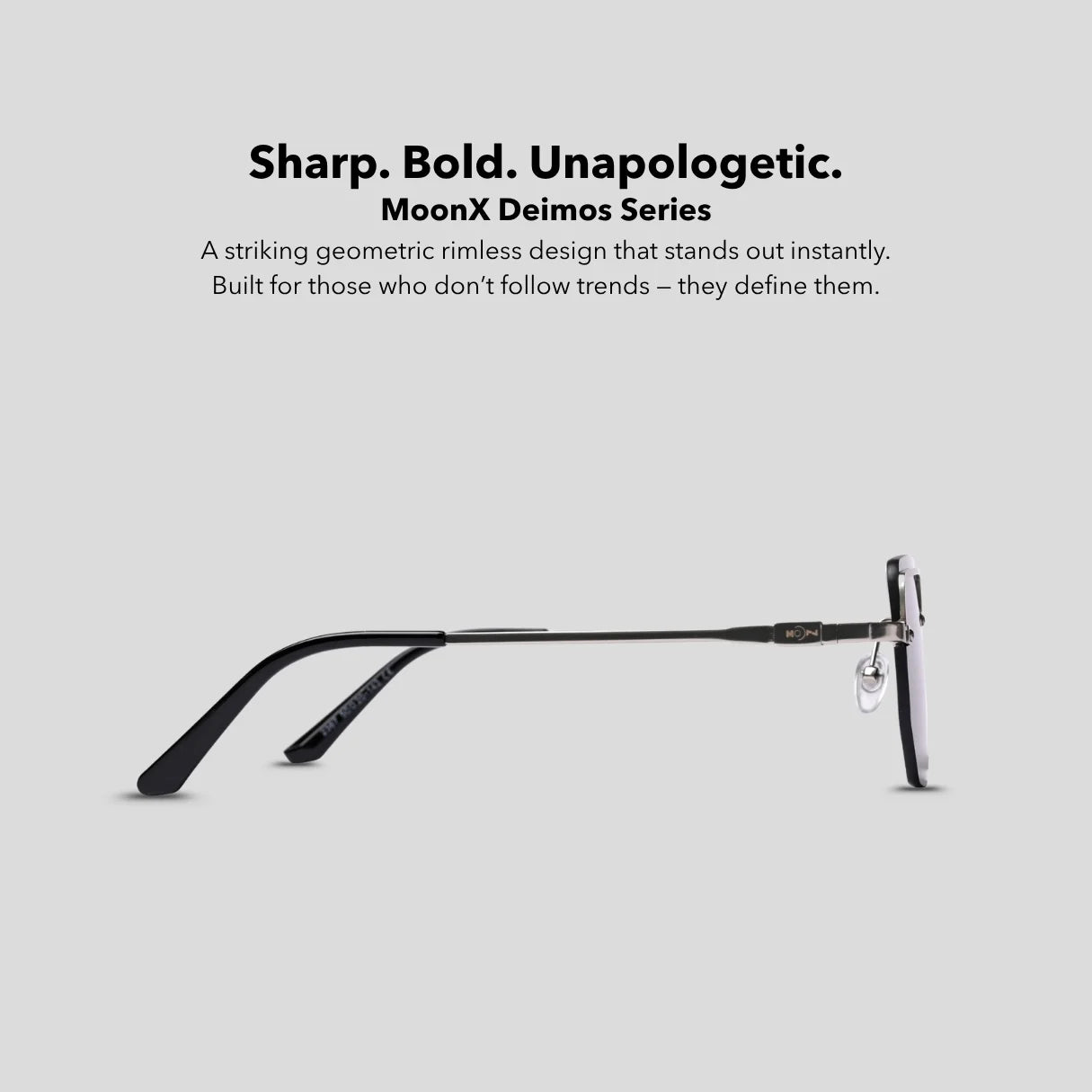 MOONX DEIMOS S2 – Futuristic Metal Frame Sunglasses (Unisex)