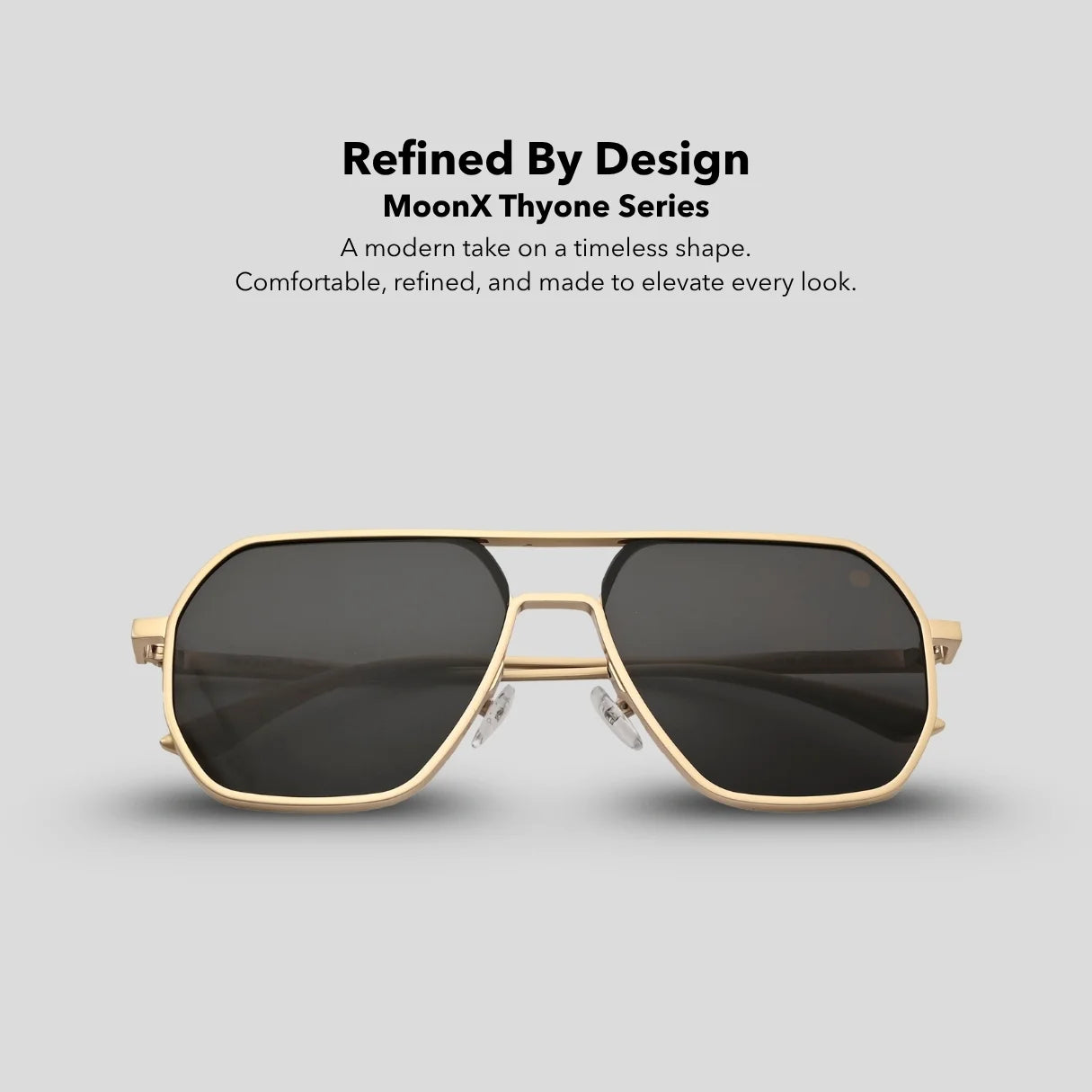 MOONX THYONE S2 – UV400 Aviator Metal Frame Sunglasses (Unisex, Trending)