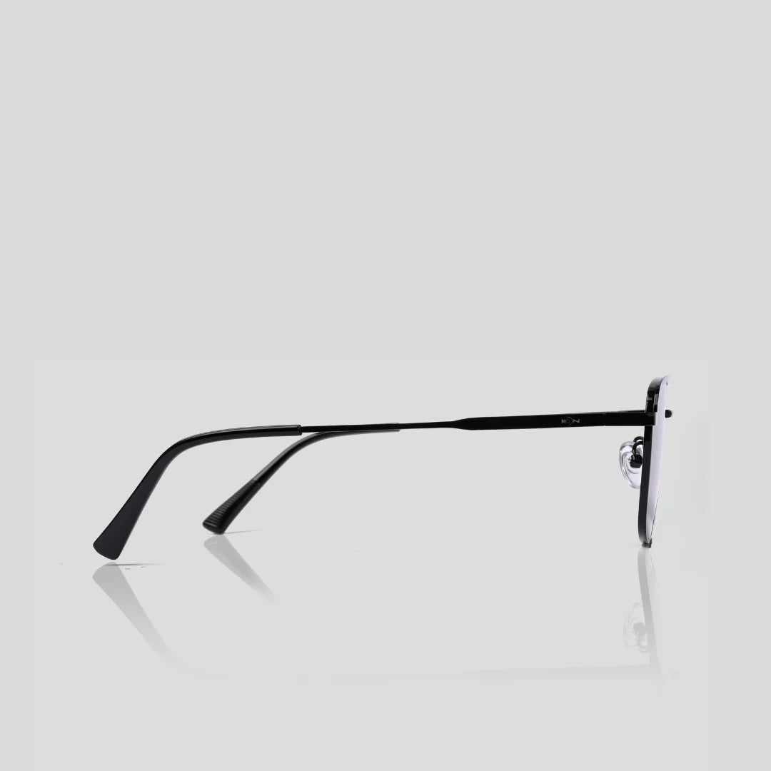 MOONX Z-AUTONOE S1 – UV400 Rectangular Metal Frame Sunglasses (Unisex)