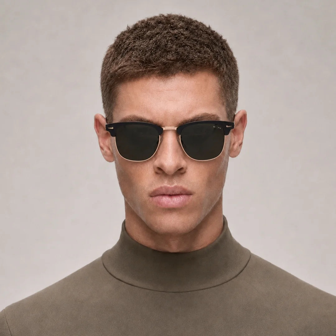 MOONX CLASSIC CLUB S2 – Polarised Clubmaster Sunglasses (Unisex)