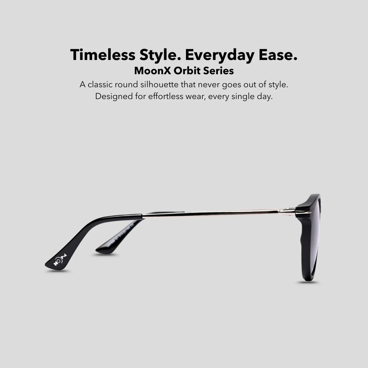 MOONX ORBIT S1 – Polarised Round Metal Frame Sunglasses (Unisex)