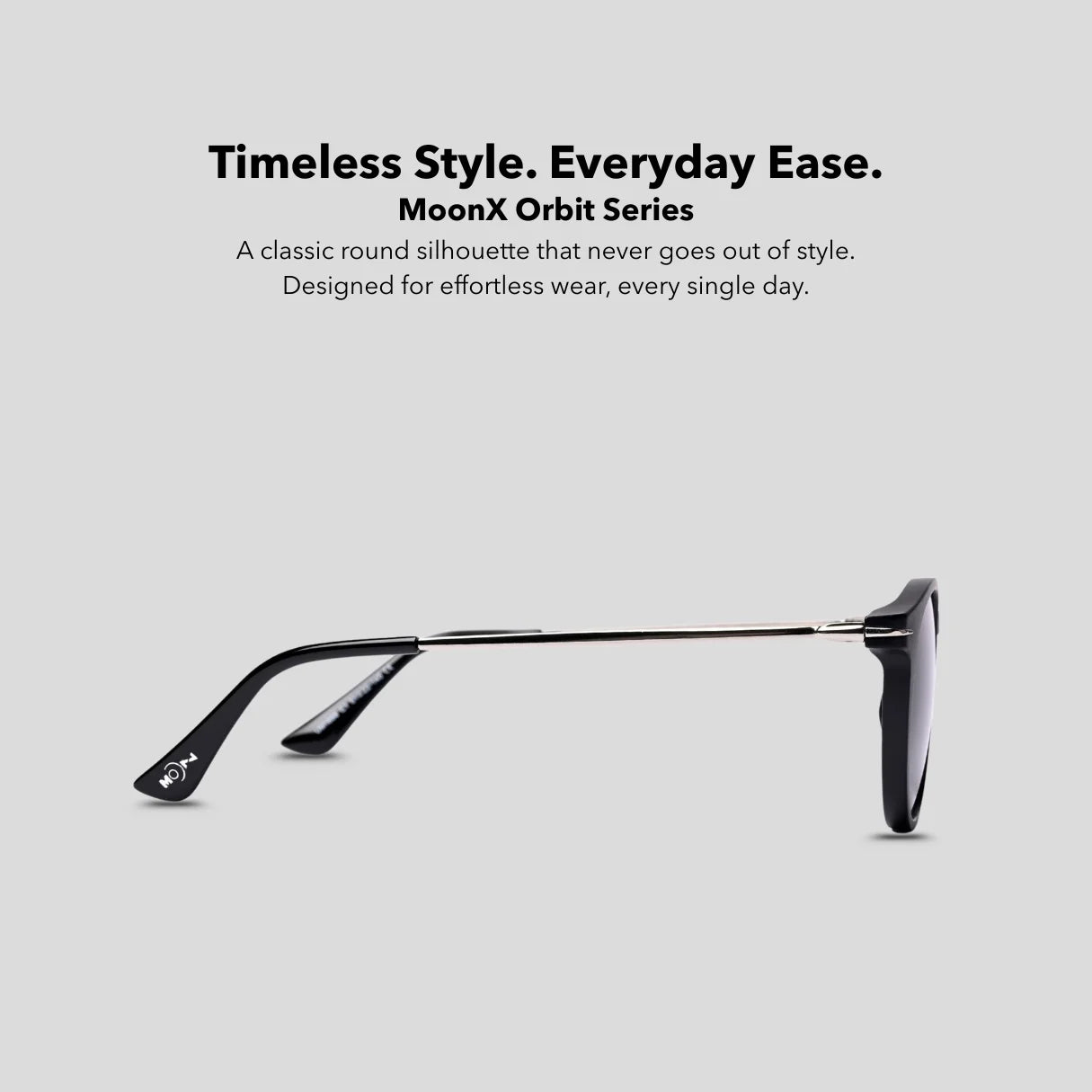 MOONX ORBIT S3 – Polarised Round Metal Frame Sunglasses (Unisex)