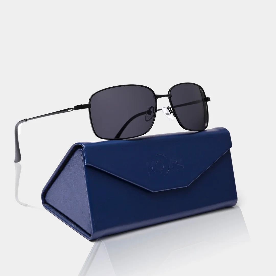 MOONX EXPOSE S1 – Polarised Metal Wrap‑Around Sunglasses (Unisex)