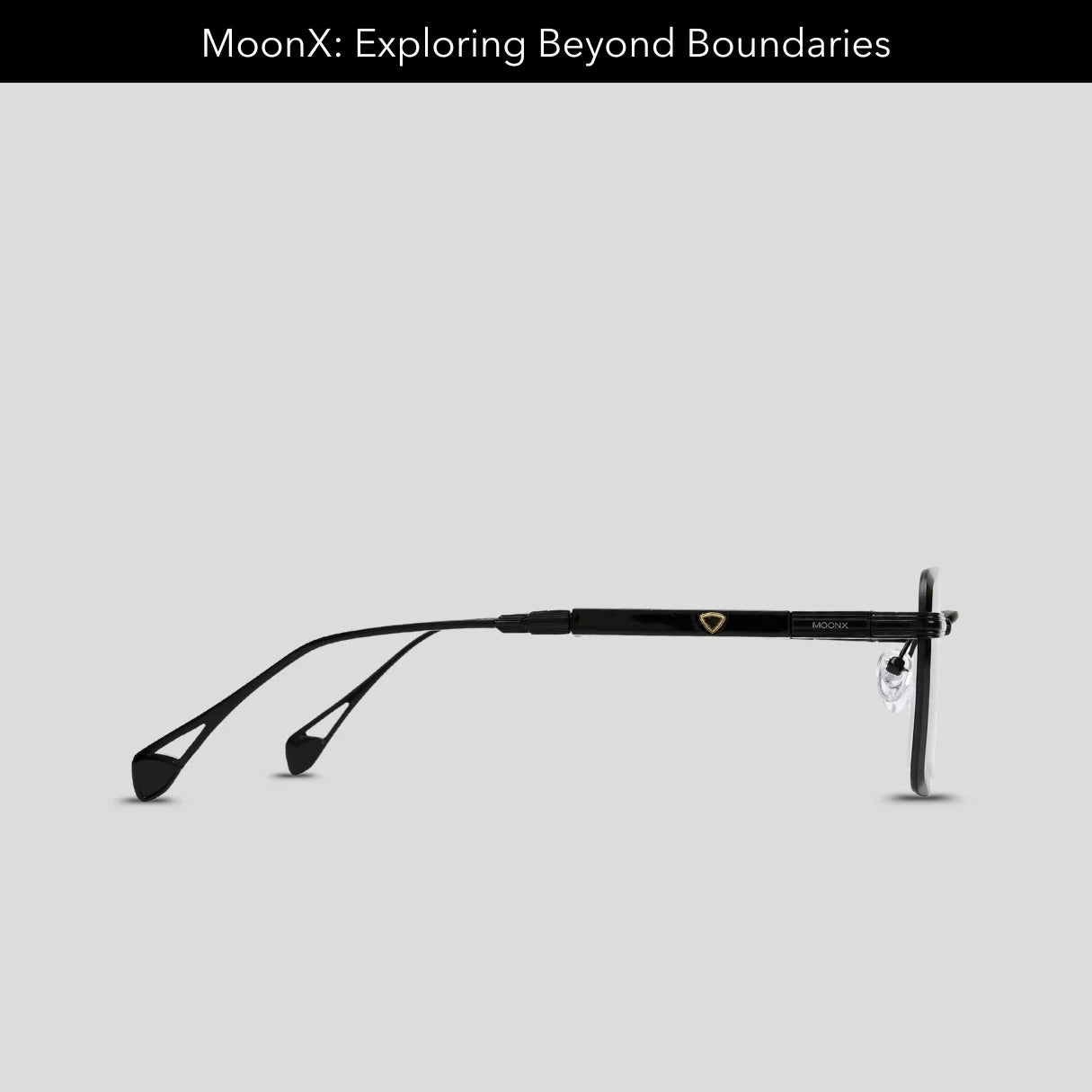 MOONX CALLISTO S1 – UV400 Rimless Rectangular Sunglasses (Unisex)