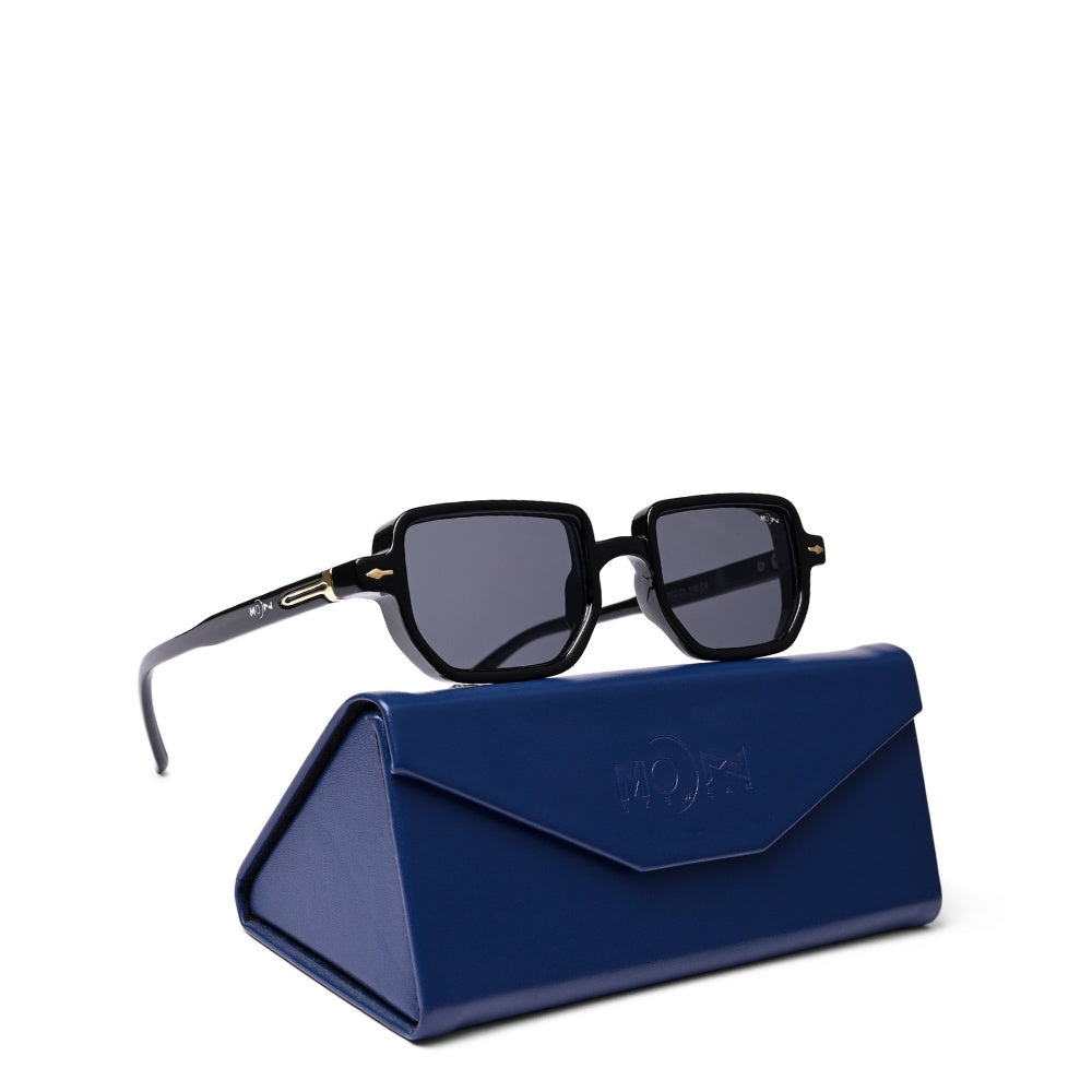 MOONX PHOENIX S1 – UV400 Transparent Rectangular Sunglasses (Unisex)