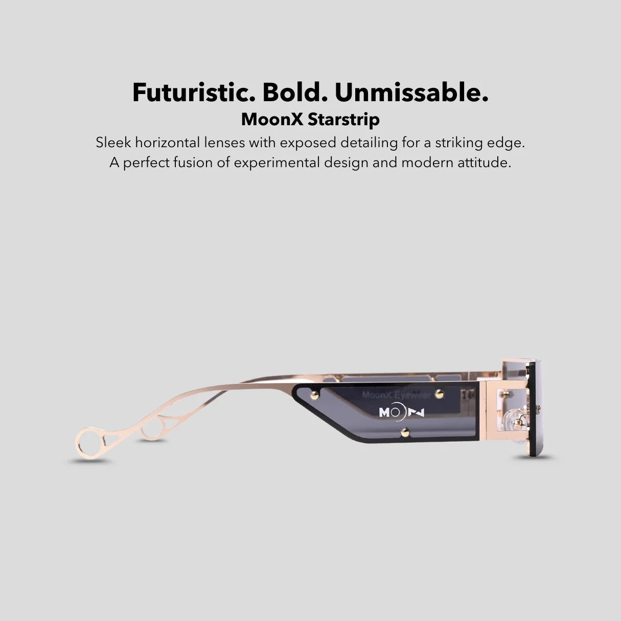 MOONX STAR STRIP – UV400 High-End Metal Frame Sunglasses (Unisex, Celebrity Edition)