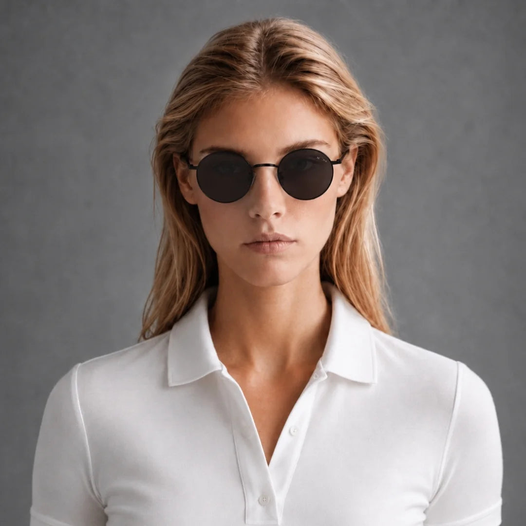 MOONX CLASSIC DIONE – Polarised Round Metal Sunglasses (Unisex)