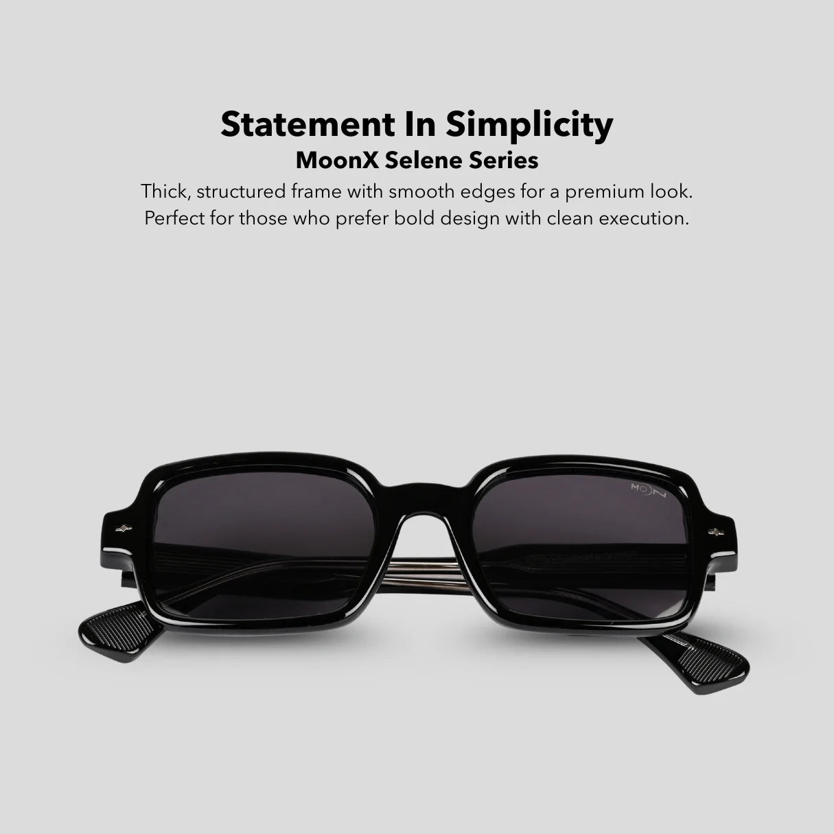 MOONX SELENE S1 – UV400 Square Lifestyle Sunglasses (Unisex)