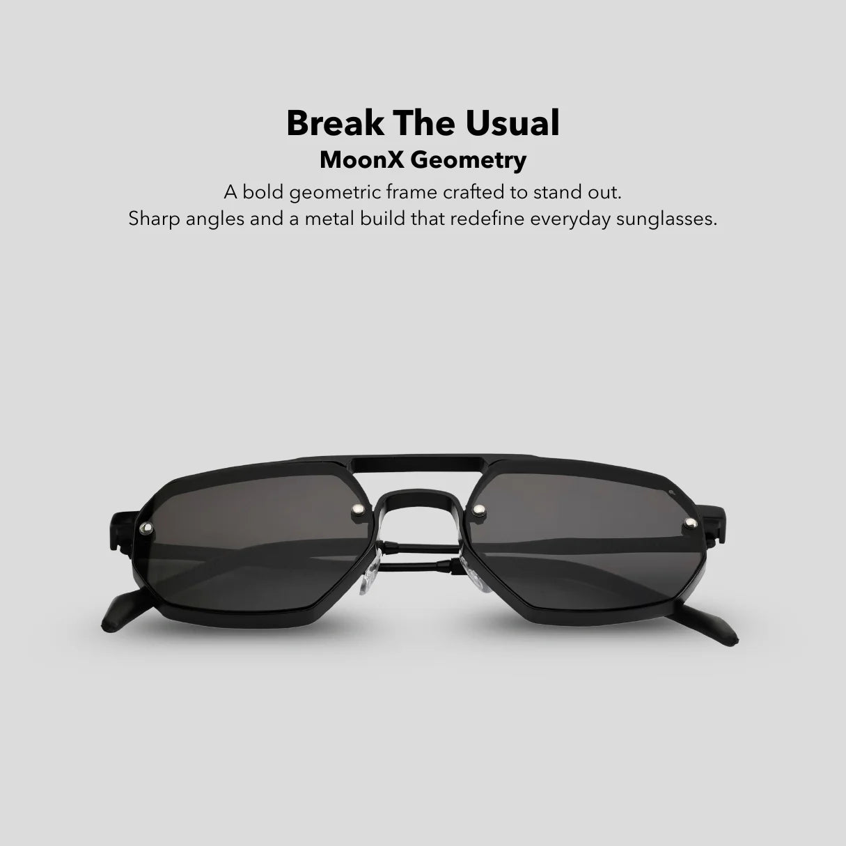 MOONX GEOMETRY – UV400 Geometric Shape Sunglasses (Unisex)