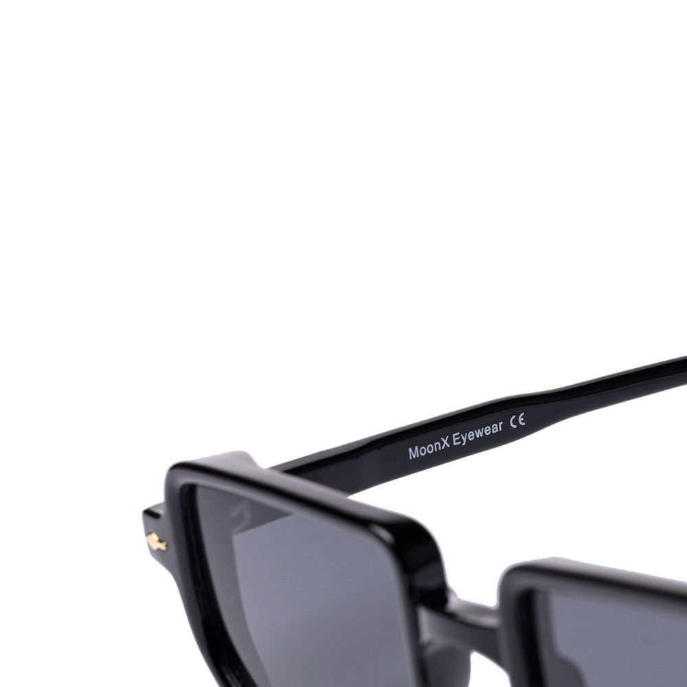 MOONX PHOENIX S1 – UV400 Transparent Rectangular Sunglasses (Unisex)