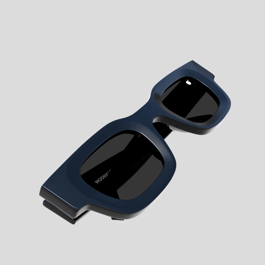 MOONX DARK STONE – UV400 Classic Bold Rectangular Sunglasses (Unisex)