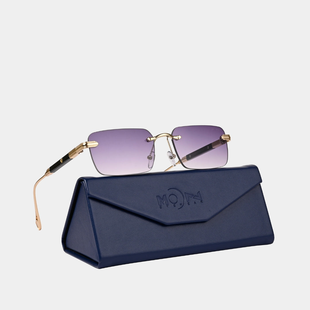 MOONX CALLISTO S3 – UV400 Rimless Rectangular Sunglasses (Unisex)