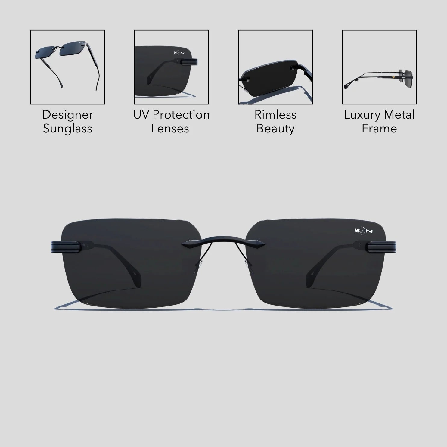 MOONX MATTERS S1 - UV400 Luxury Rimless Sunglasses