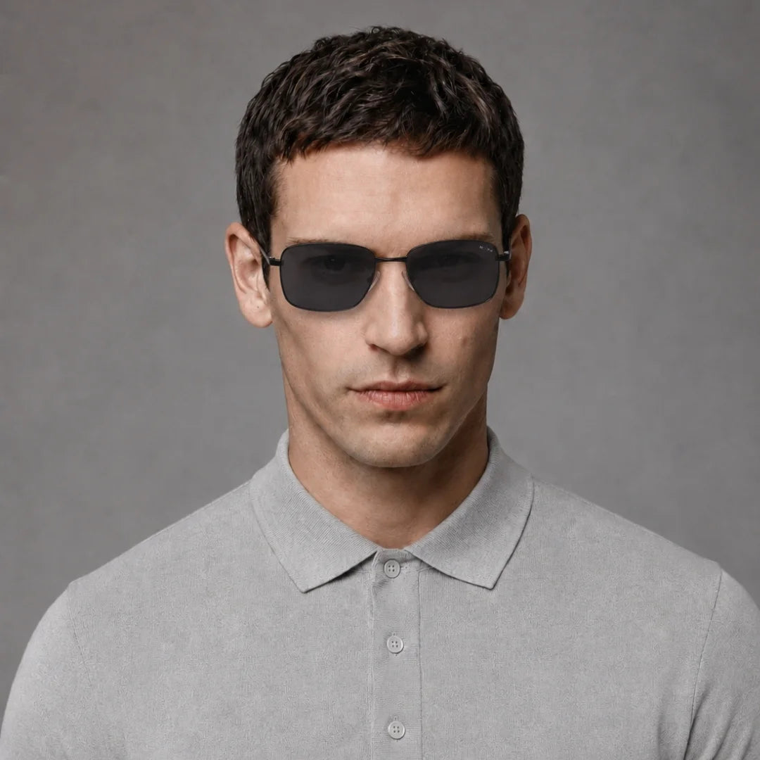 MOONX EXPOSE S1 – Polarised Metal Wrap‑Around Sunglasses (Unisex)