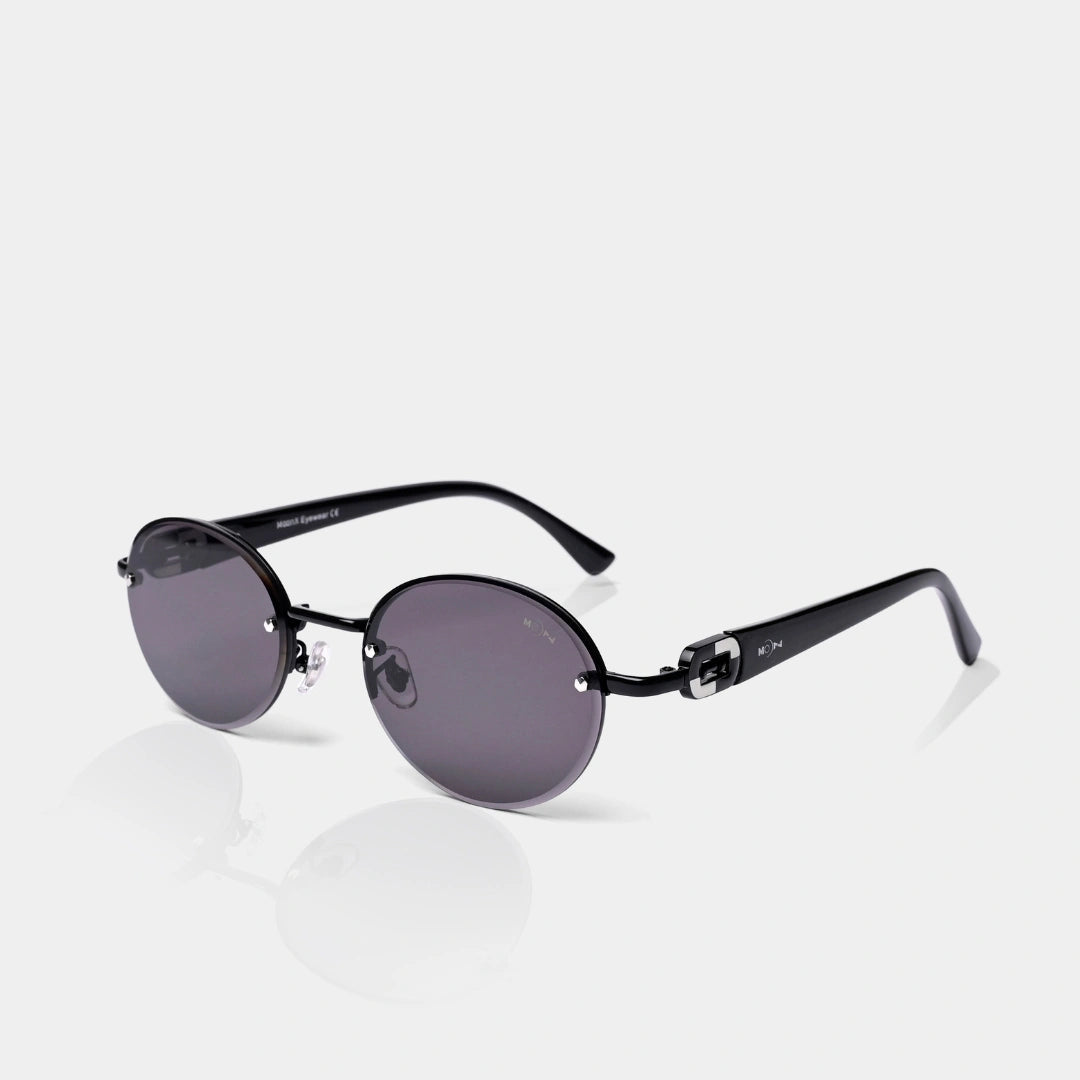 MOONX CLASSICA (Exclusive) – Polarized Oval Metal Frame Sunglasses (Unisex)