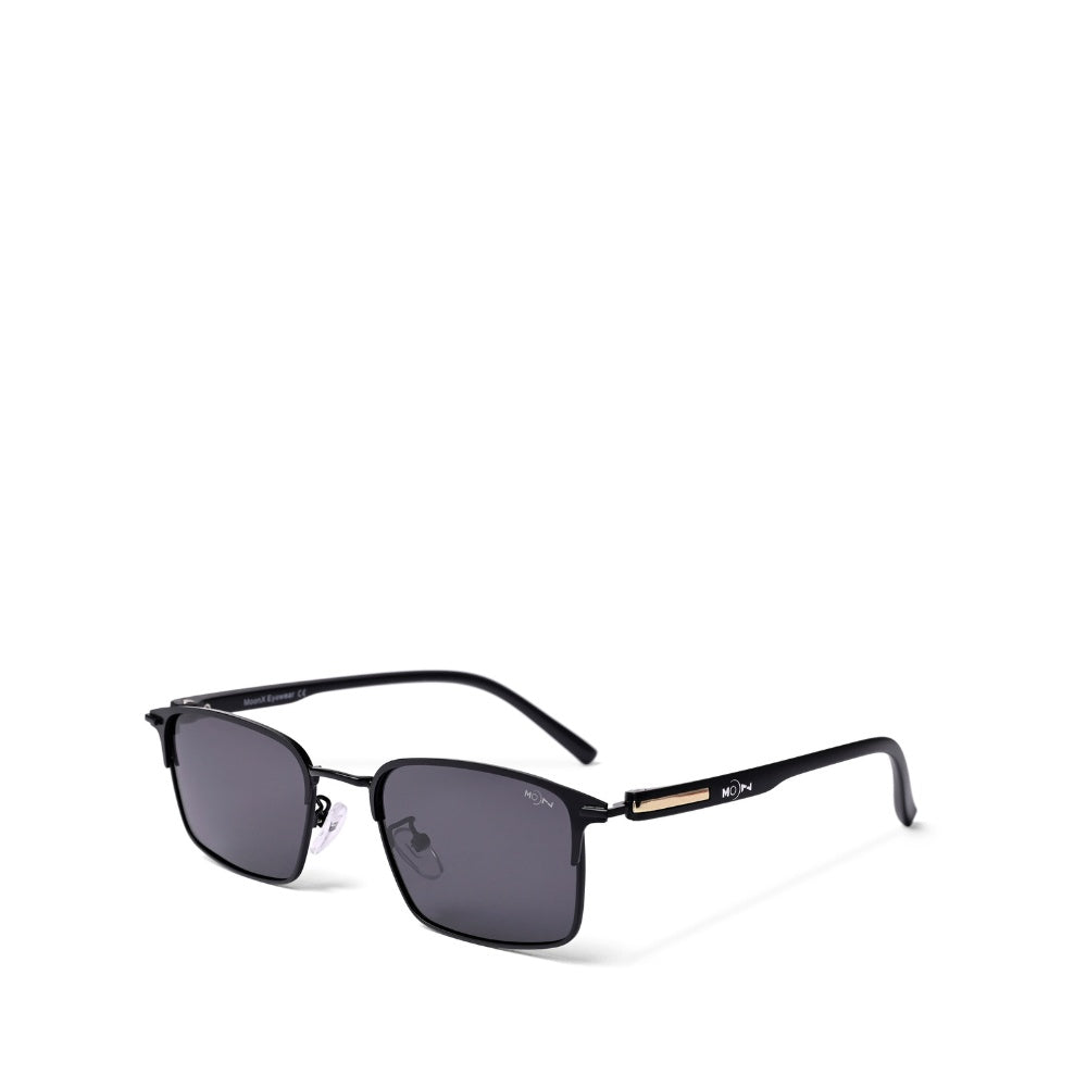 MOONX THEIA S1 – Polarised Rectangular Metal Frame Sunglasses (Unisex)