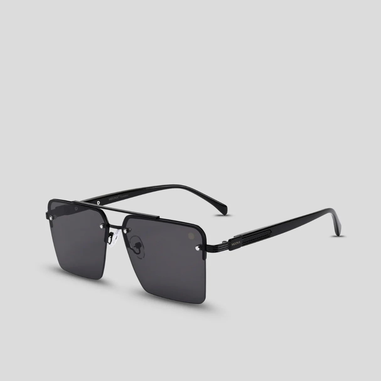 MOONX ICONIC S1 – UV400 Square Metal Frame Sunglasses (Unisex)