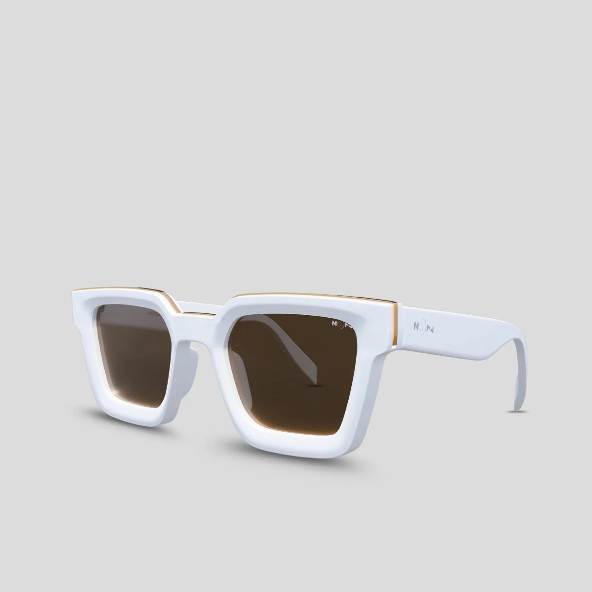 MOONX CLASSIC WHITE – Polarised Wayfarer Sunglasses (Unisex)