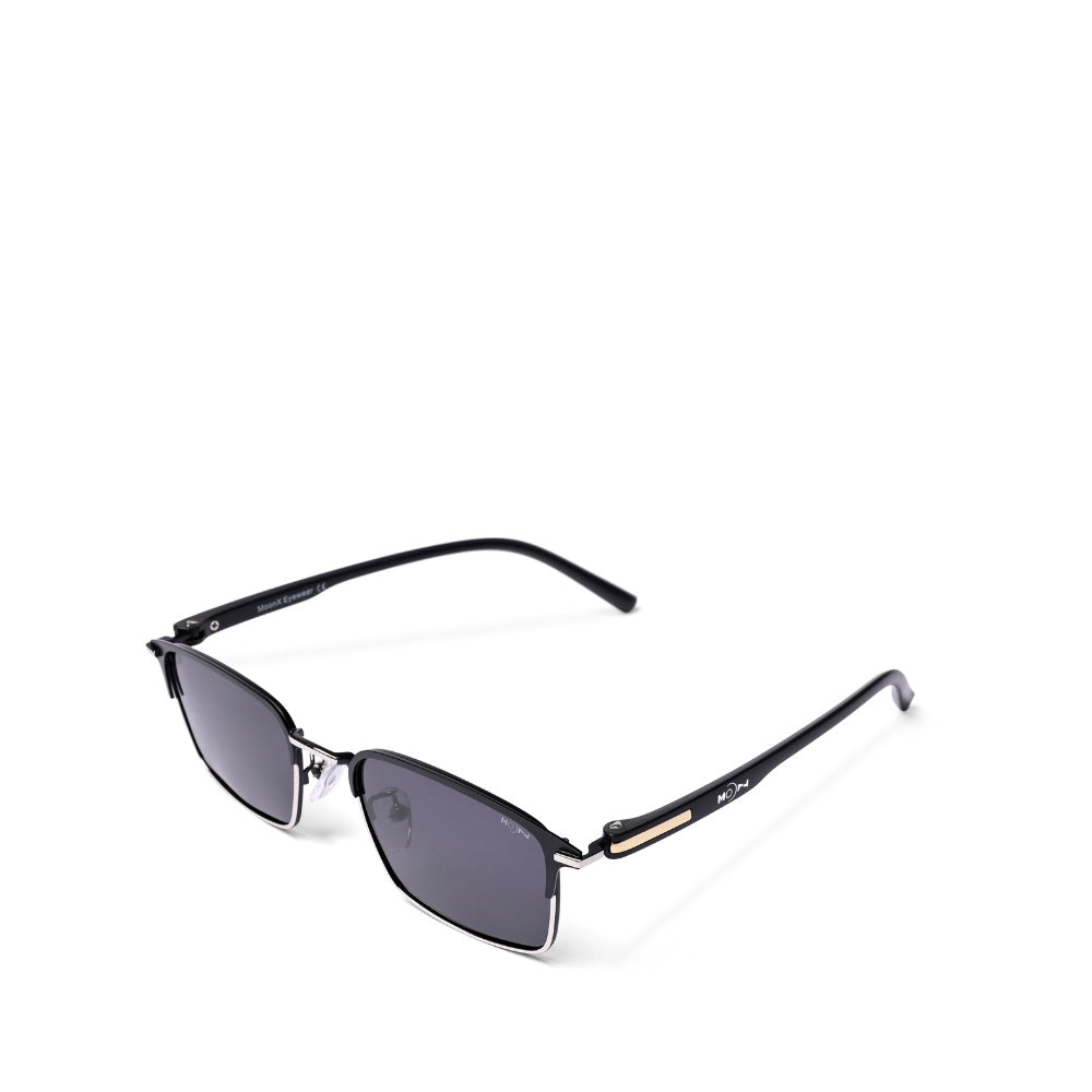 MOONX THEIA S14– Polarised Rectangular Metal Frame Sunglasses (Unisex)
