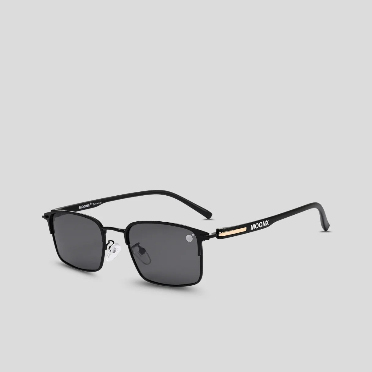 MOONX THEIA S1 – Polarised Rectangular Metal Frame Sunglasses (Unisex)