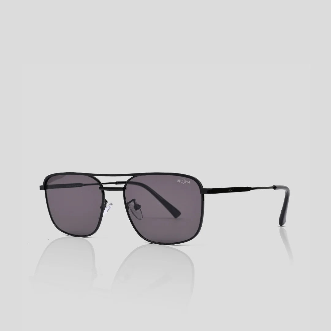 MOONX Z-AUTONOE S1 – UV400 Rectangular Metal Frame Sunglasses (Unisex)