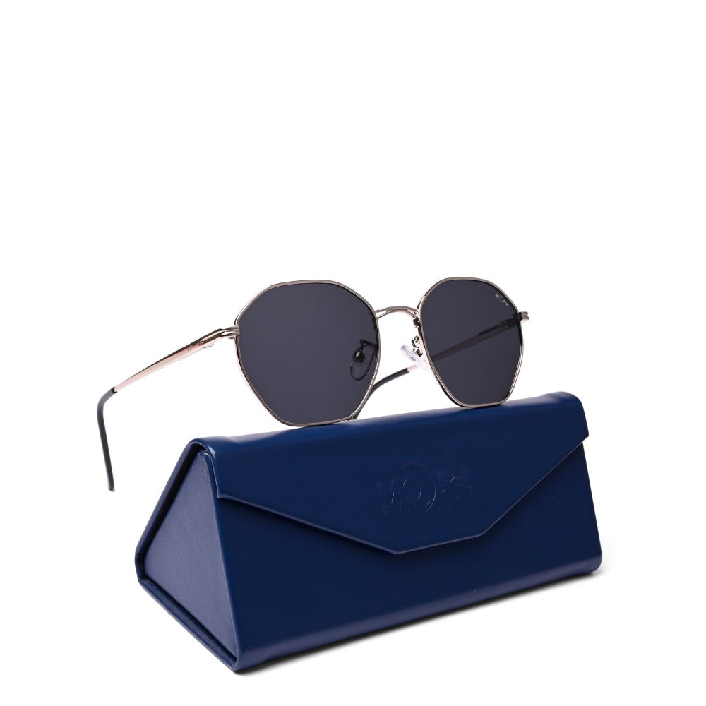MOONX MIRANDA S2 – UV400 Geometric Round Metal Sunglasses (Unisex)
