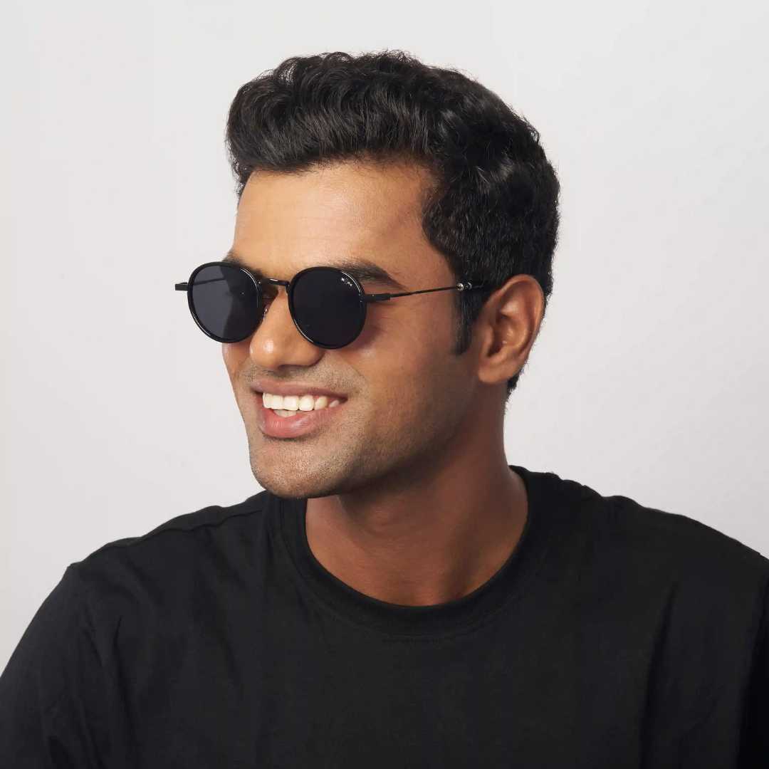 MOONX MOONSHINE S4 – Polarised Classic Round Metal Sunglasses (Unisex)