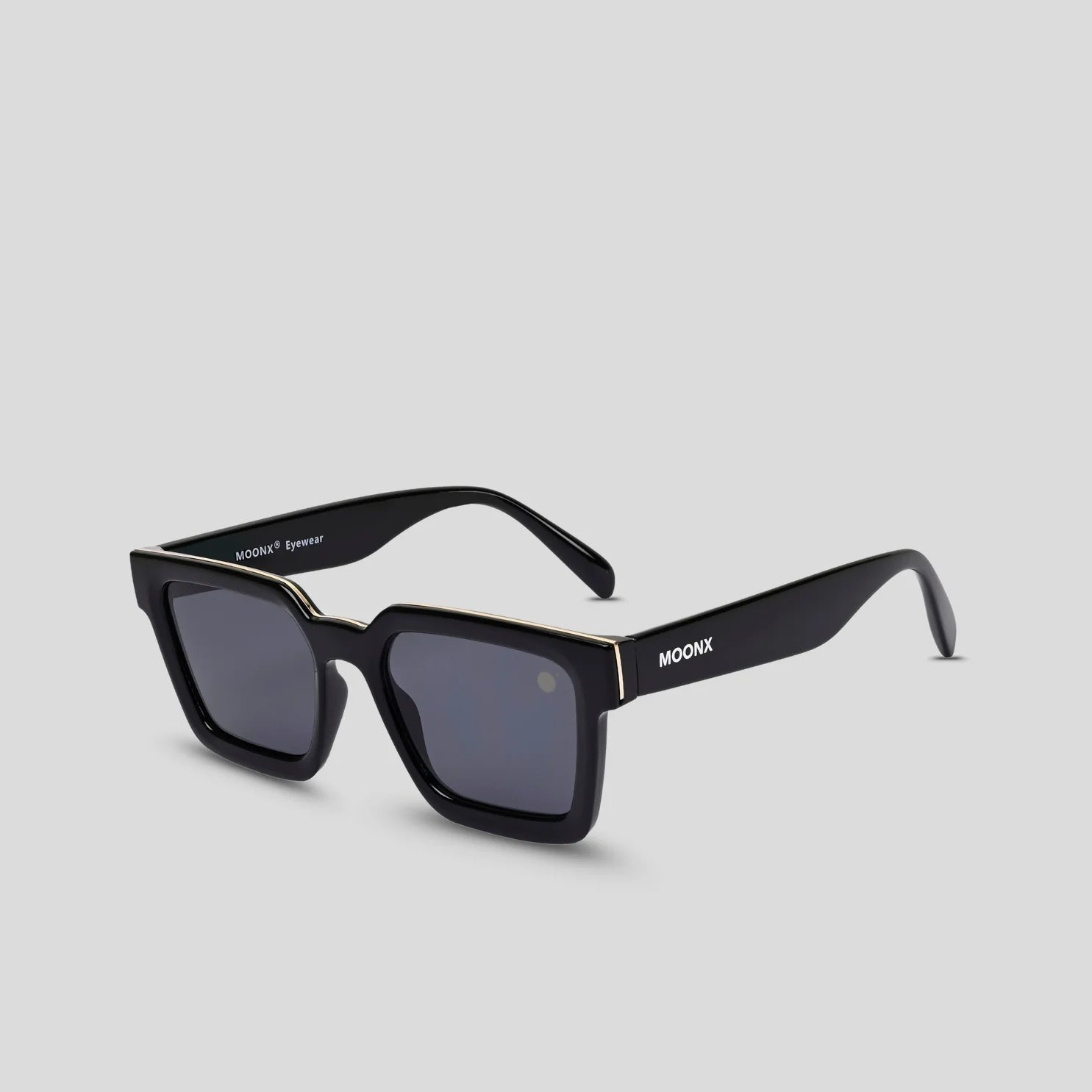 MOONX CLASSIC BLACK – UV400 Protection Wayfarer Sunglasses (Unisex, Ho