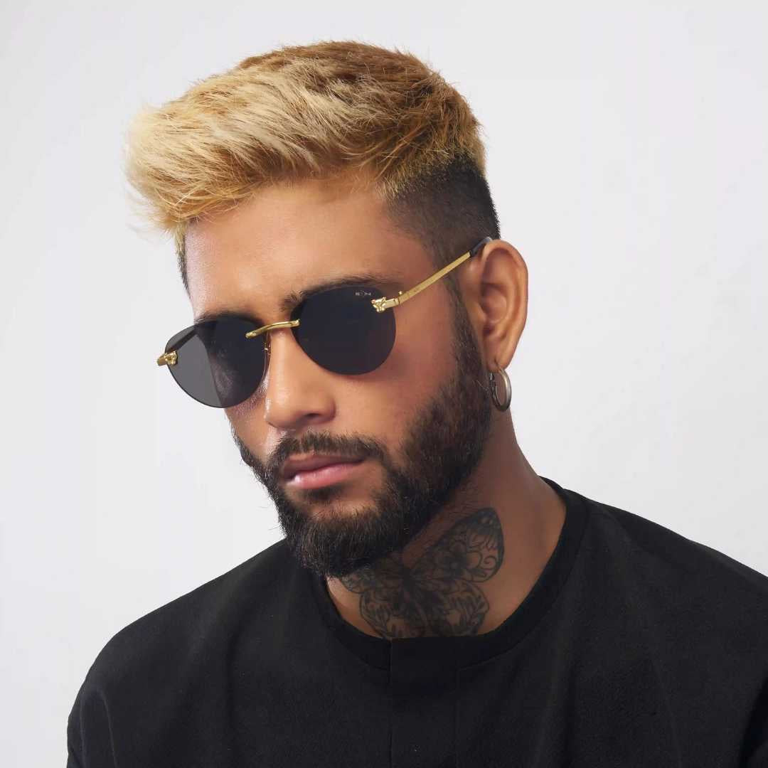 MOONX HIMALIA S1 - UV400 Rimless Oval Sunglasses