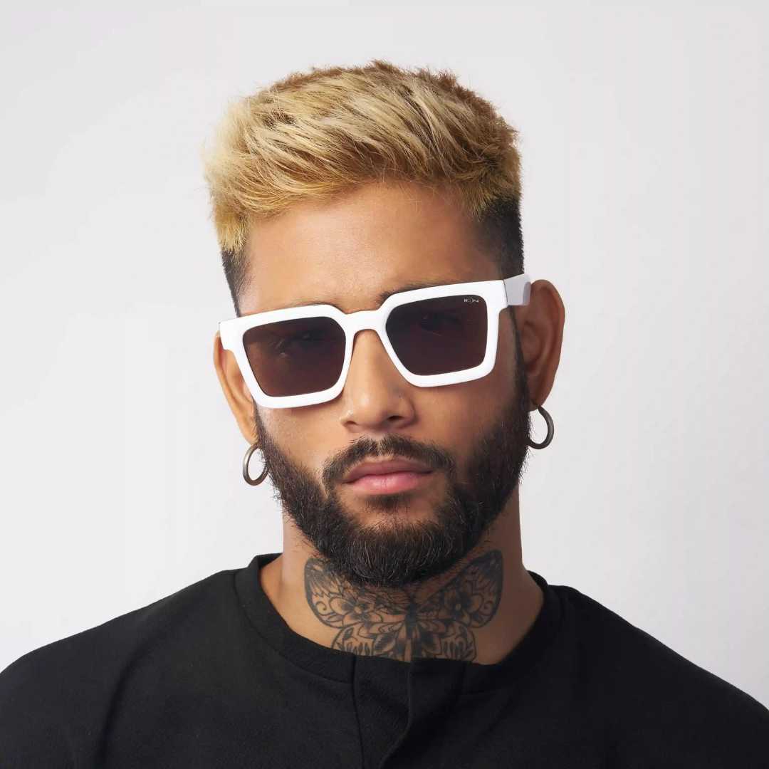 MOONX CLASSIC WHITE – Polarised Wayfarer Sunglasses (Unisex)