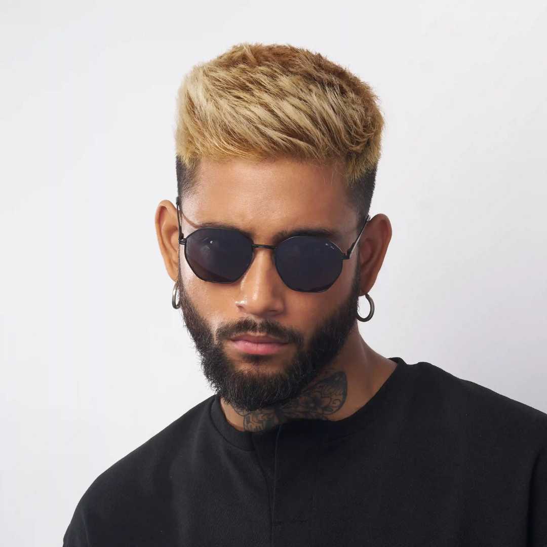 MOONX MIRANDA S1 – UV400 Geometric Round Metal Sunglasses (Unisex)