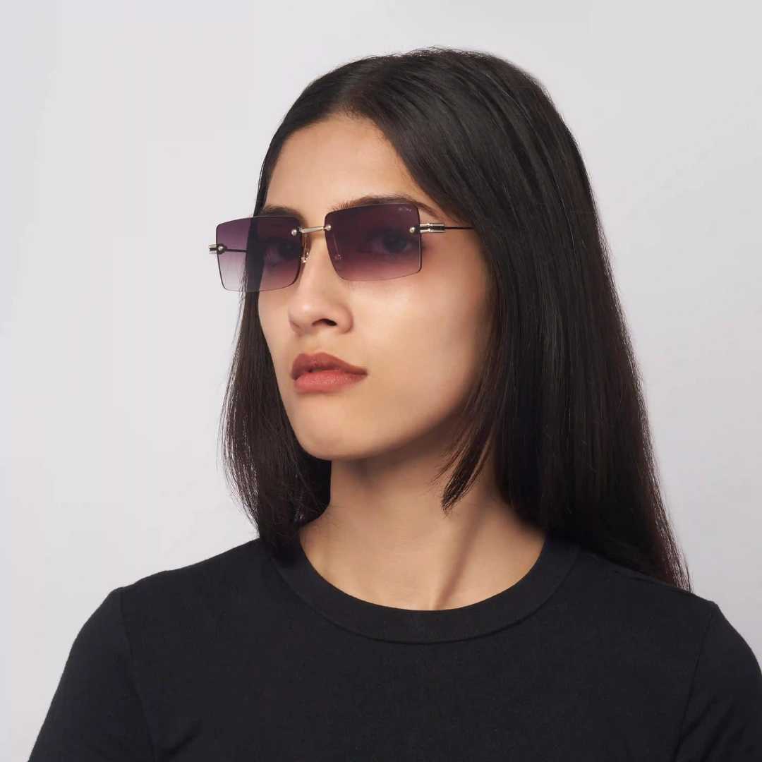 MOONX STARMADE S1 – Polarised Rimless Rectangular Sunglasses (Unisex)