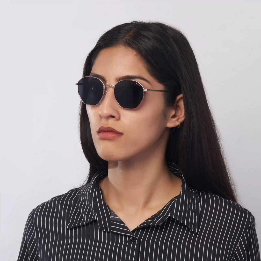 MOONX MIRANDA S2 – UV400 Geometric Round Metal Sunglasses (Unisex)