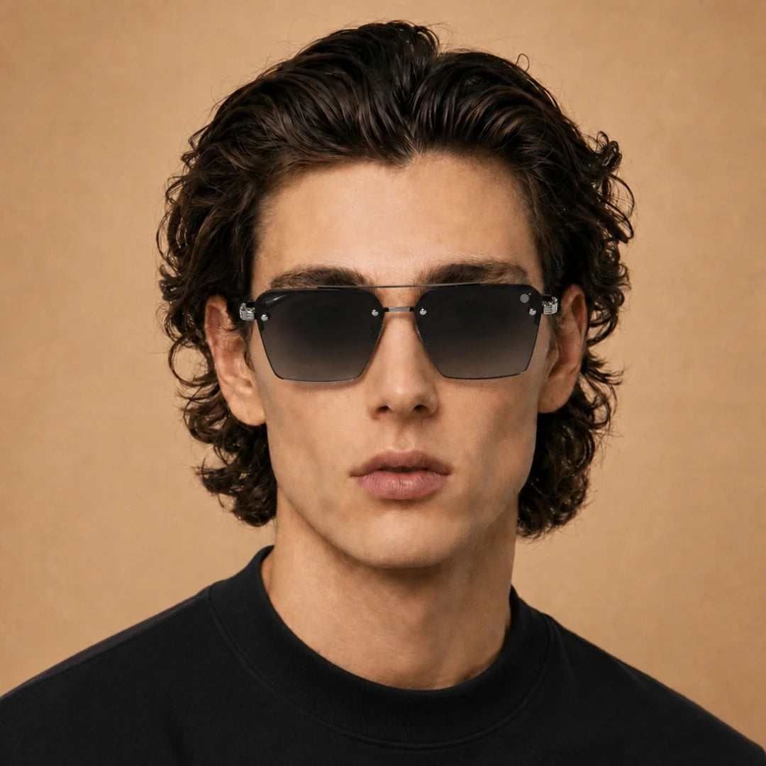 MOONX ICONIC S3 – UV400 Square Metal Frame Sunglasses (Unisex)