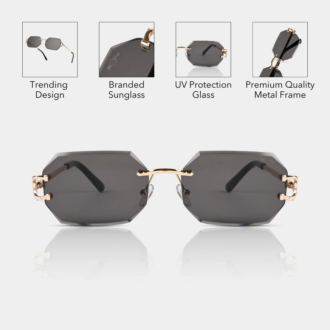 MOONX EUROPA S1 – UV400 Rimless Inspired-Design Sunglasses (Unisex)