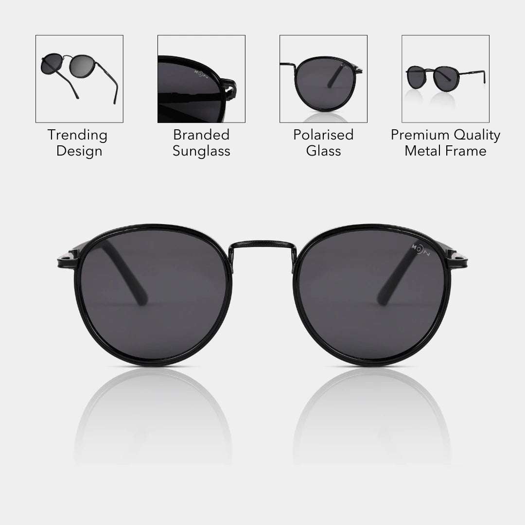 MOONX CLASSIC LUNAR – Polarised Round Inspired-Design Sunglasses (Unisex)