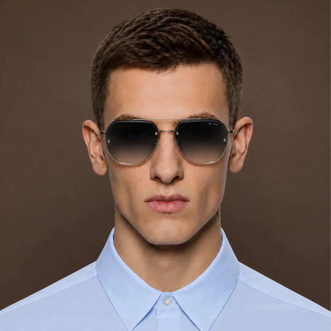 MOONX MAJOR S3 (EXCLUSIVE) – UV400 Aviator Metal Frame Sunglasses (Unisex)