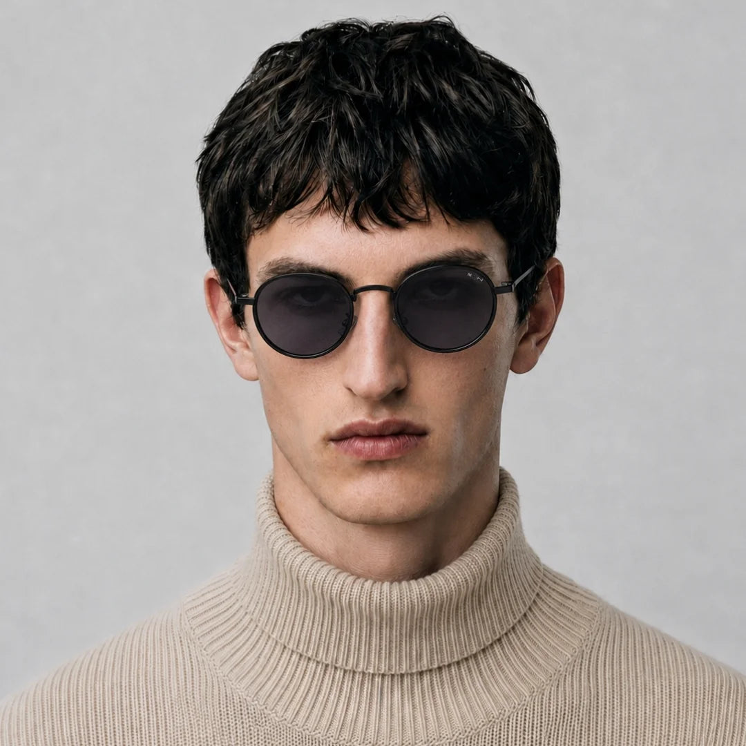 MOONX MOONSHINE S1 – Polarised Classic Round Metal Sunglasses (Unisex)
