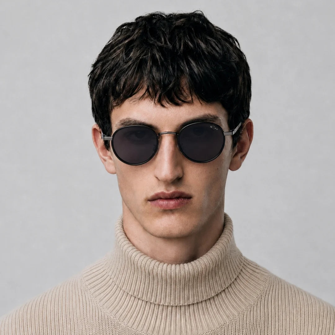 MOONX MOONSHINE S4 – Polarised Classic Round Metal Sunglasses (Unisex)