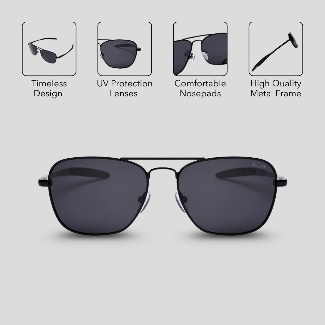 MOONX ANGEL S1 – Polarised Metal Aviator Sunglasses (Unisex)