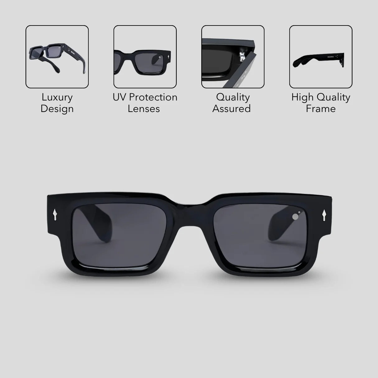 MOONX ATLAS – UV400 Bold & Rectangular Sunglasses (Unisex)