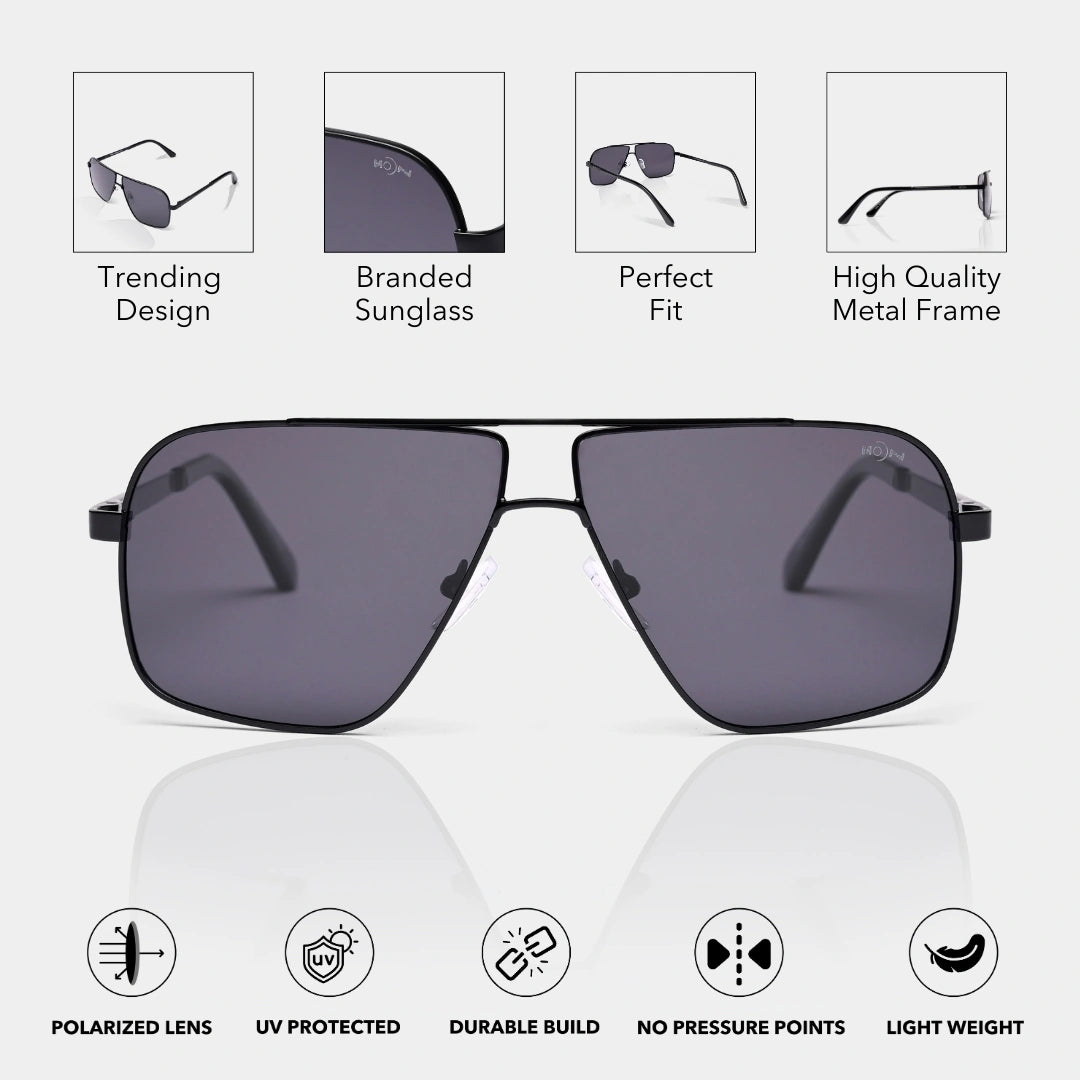 MOONX CLASSIC RIDE – Polarised & Trending Metal Sunglasses (Unisex)