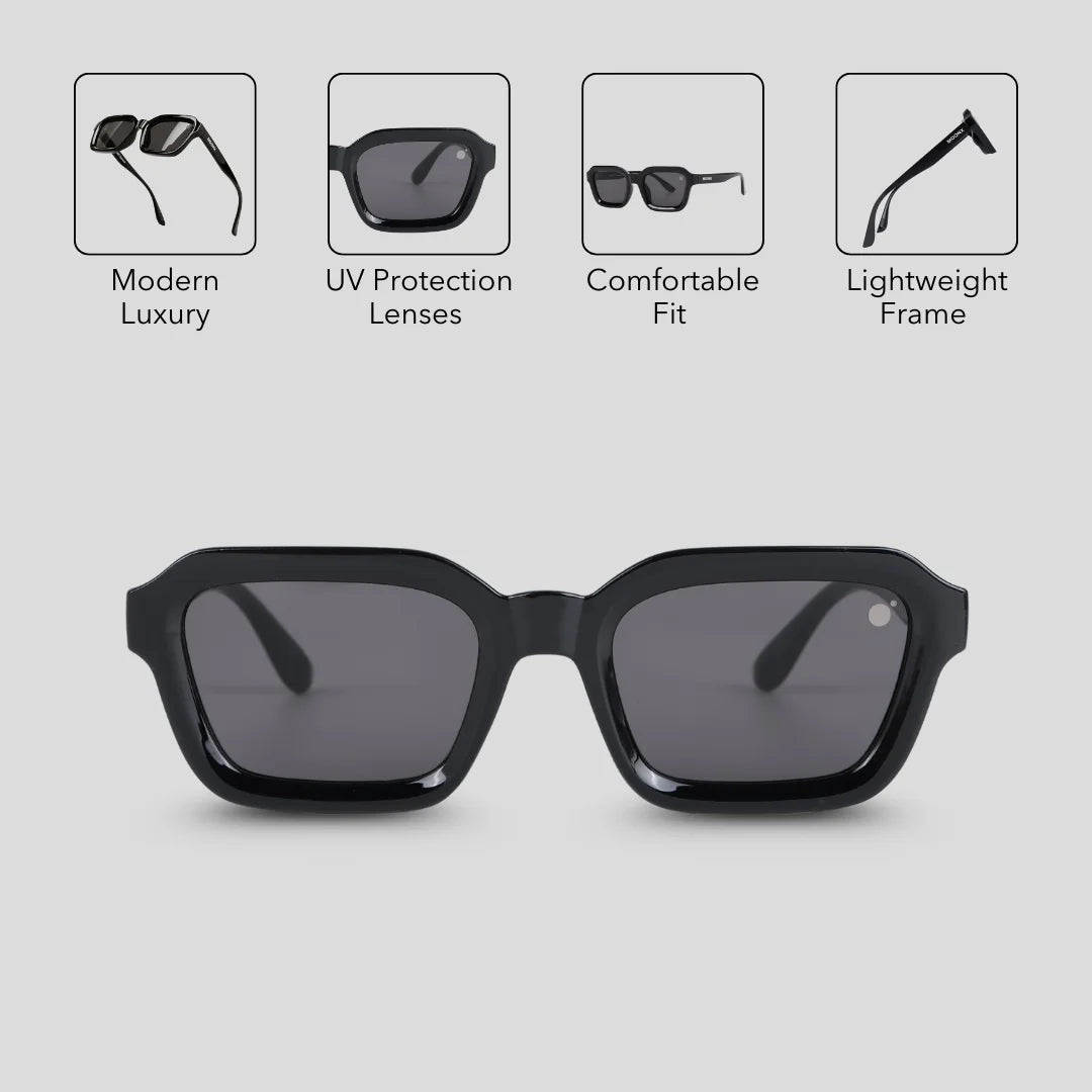 MOONX SPOTLIGHT S1 – UV400 Luxury Square Sunglasses (Unisex)