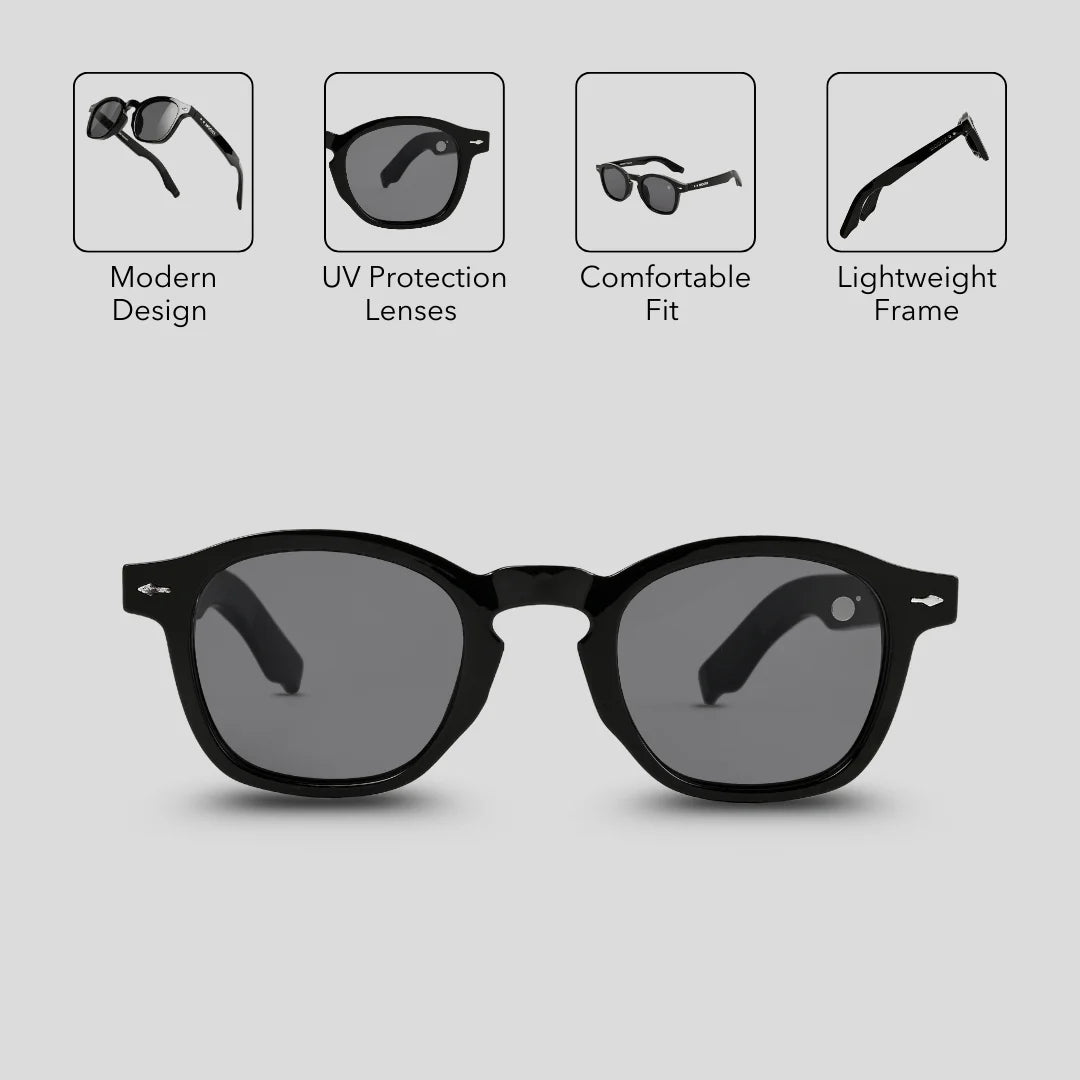 MOONX AERO S1 – UV400 Minimalist Round Sunglasses (Unisex)