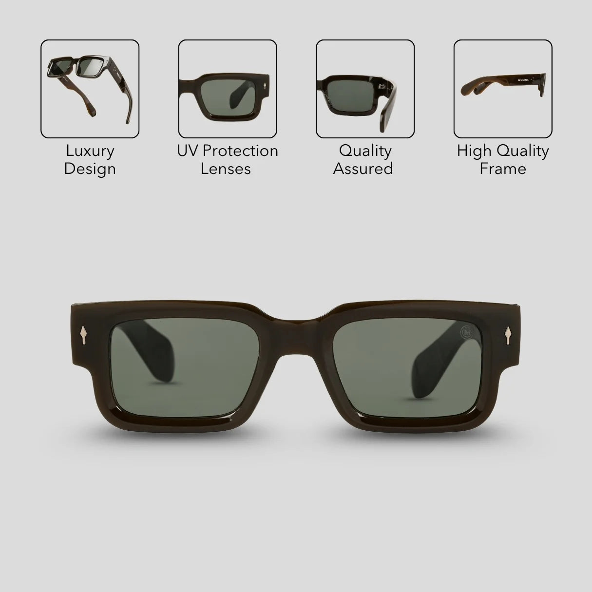 MOONX ATLAS S4 – UV400 Bold & Rectangular Sunglasses (Unisex)