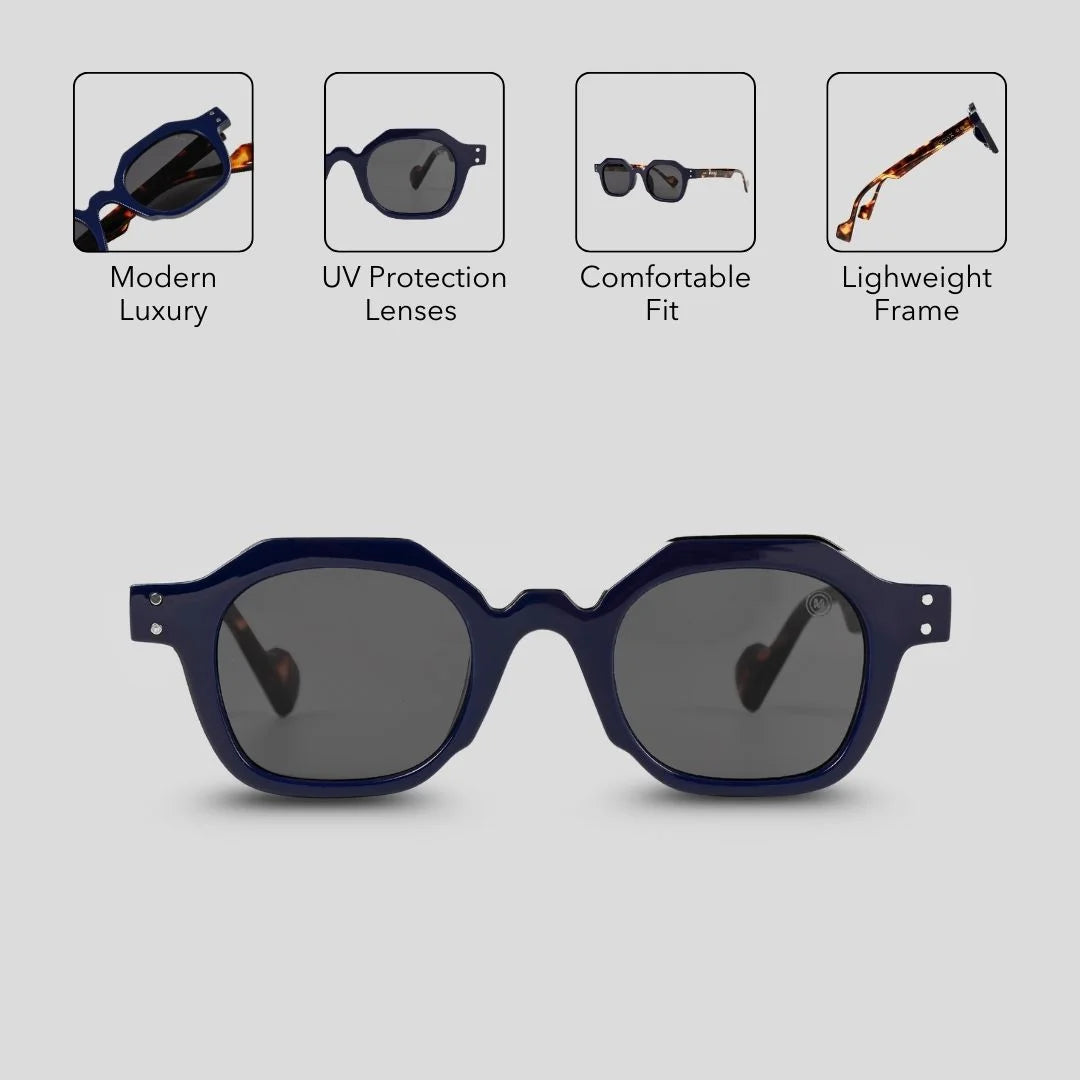 MOONX ORION S3 – UV400 Geometrical Round Sunglasses (Unisex)