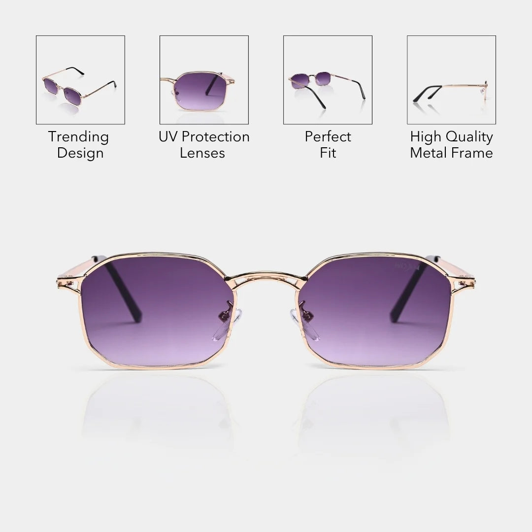 MOONX ELARA S1 – UV400 Rectangular Sunglasses (Unisex)